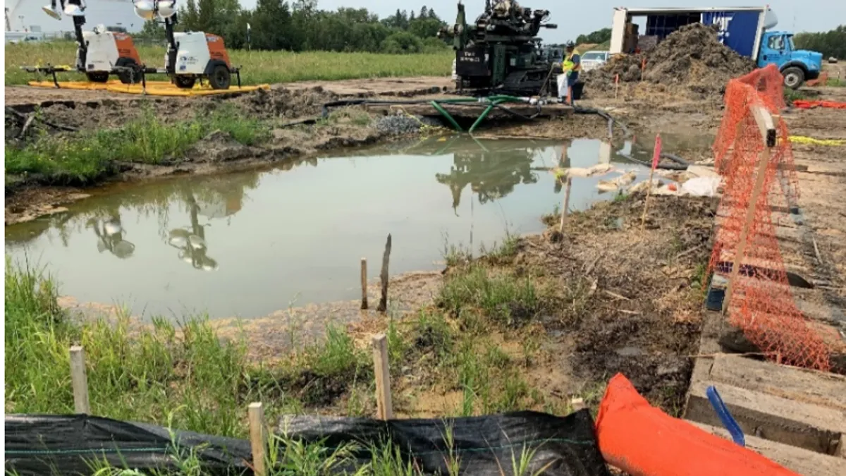 Enbridge Line 3 aquifer breach