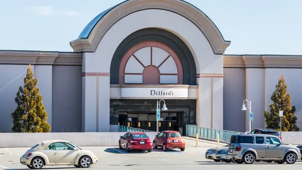 A department entrance at a mall.