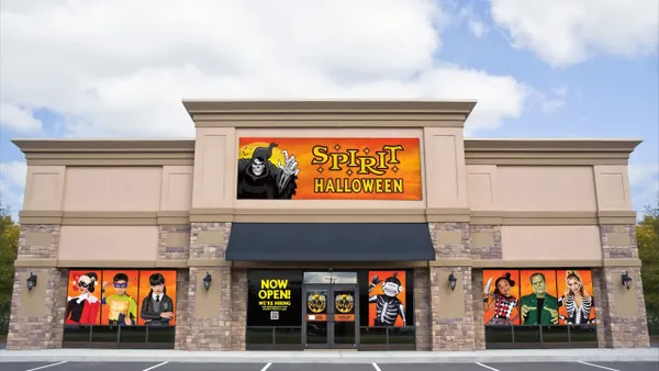 Exterior shot of a Spirit Halloween store.