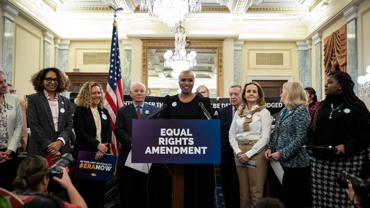 Lawmakers during a news conference