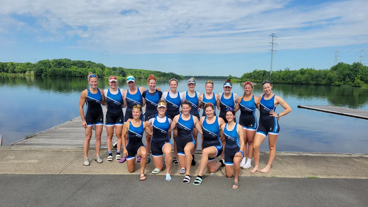 A group of rowers