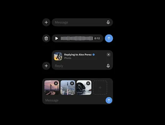 X Chat updates composer