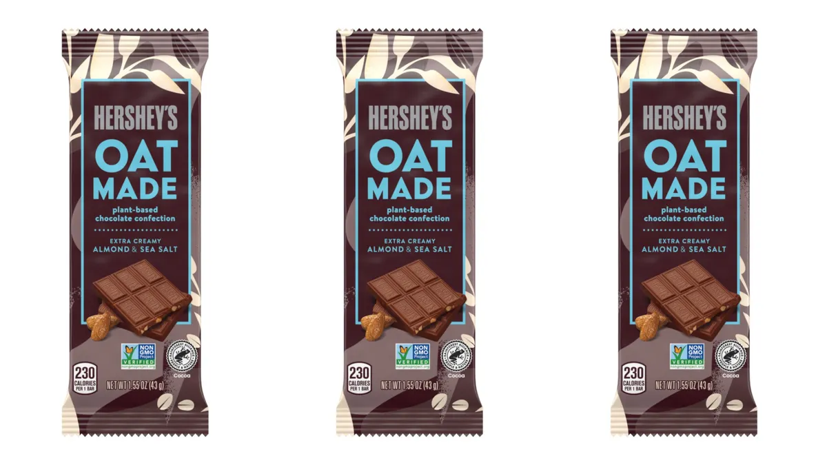 Hershey pilot tested Oat Made plant-based chocolate in fall 2021.