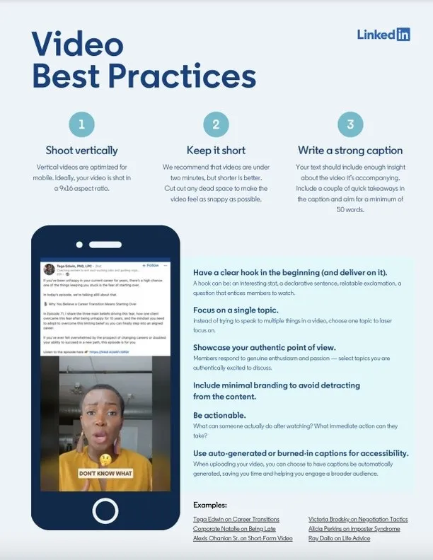 LinkedIn video best practices