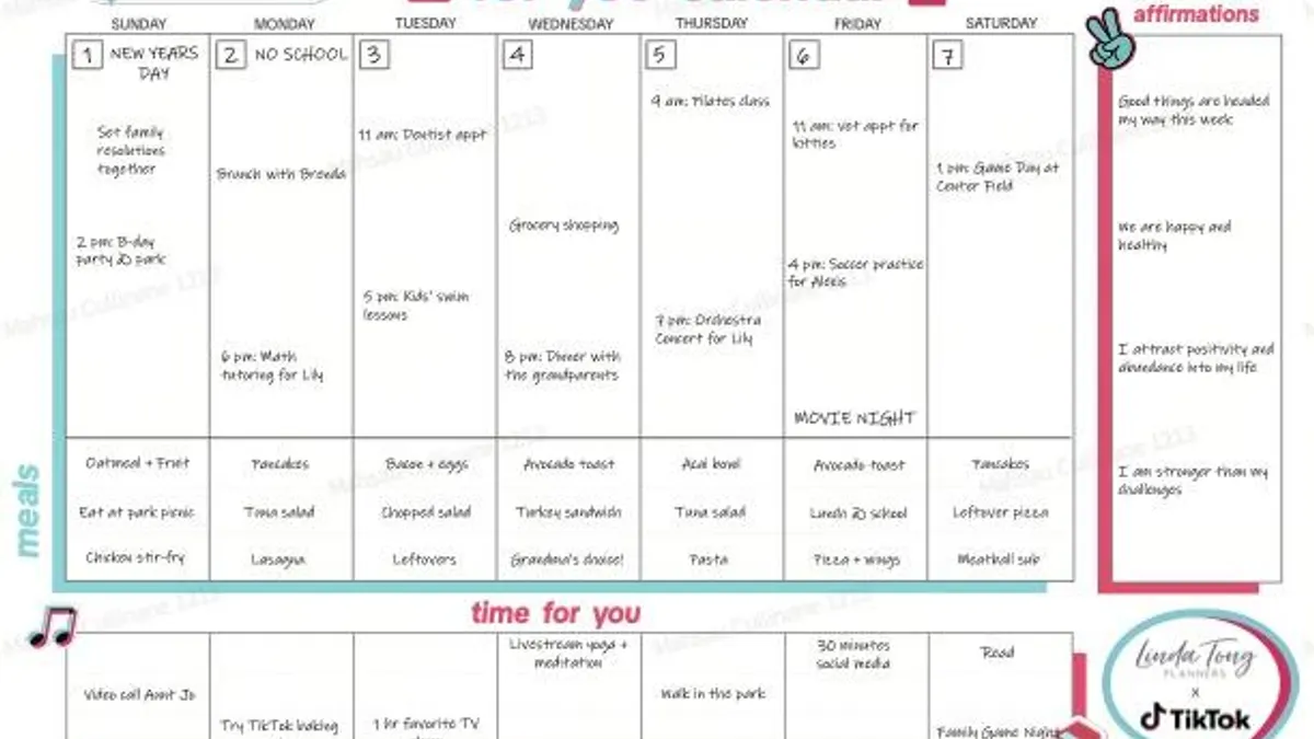 TikTok For Your Calendar