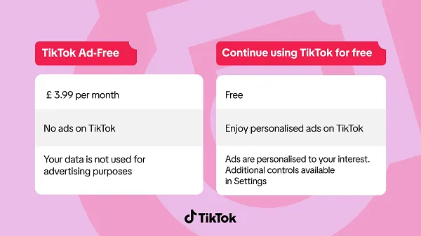 TikTok ad free subscription