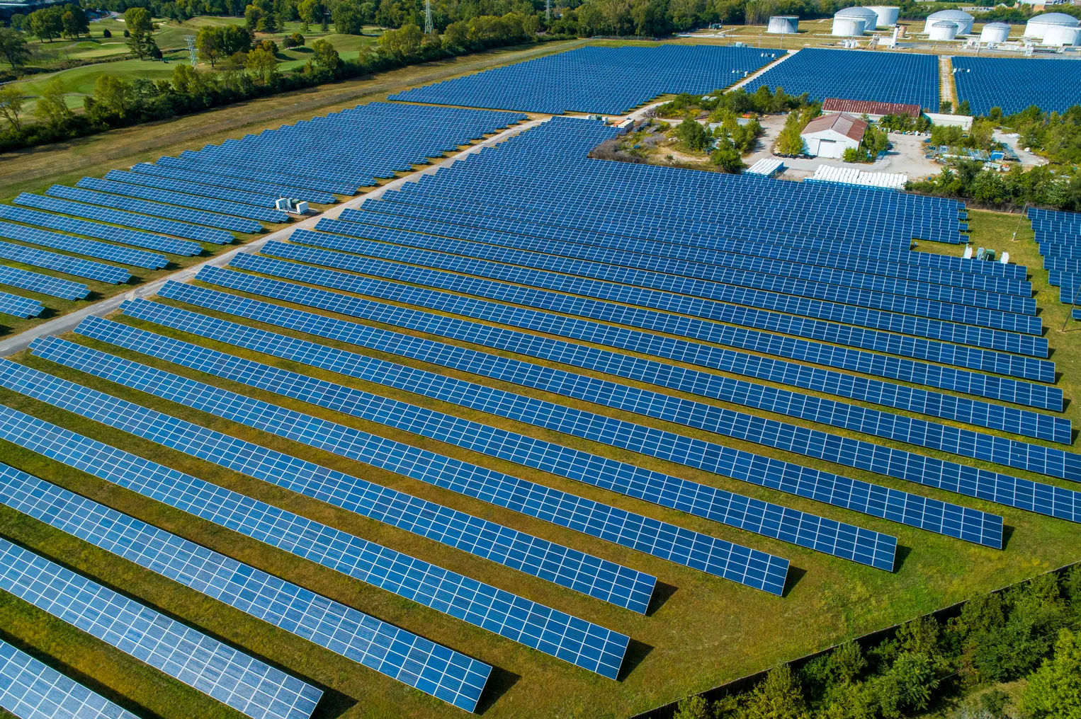 A solar energy farm in Indianapolis, Indiana, an area served by the Midcontinent Independent System Operator.