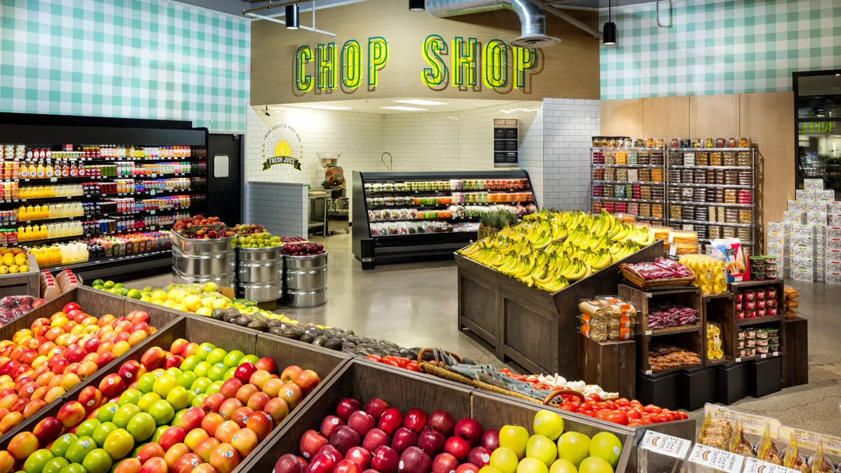 Produce section inside a store