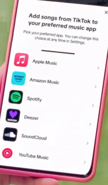 TikTok add to music app