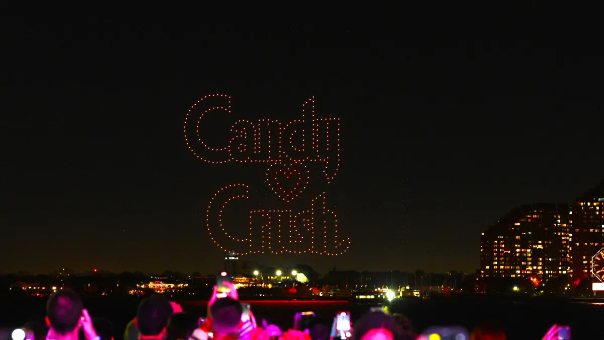 The Candy Crush Saga 10th Anniversary Drone Show & Party on November 03, 2022 in New York City.