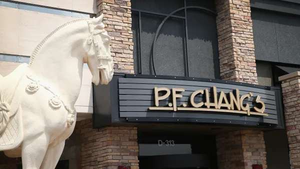 The entrance to a P.F. Chang's restaurant is pictured on Aug. 4, 2014 in Schaumburg, Illinois.