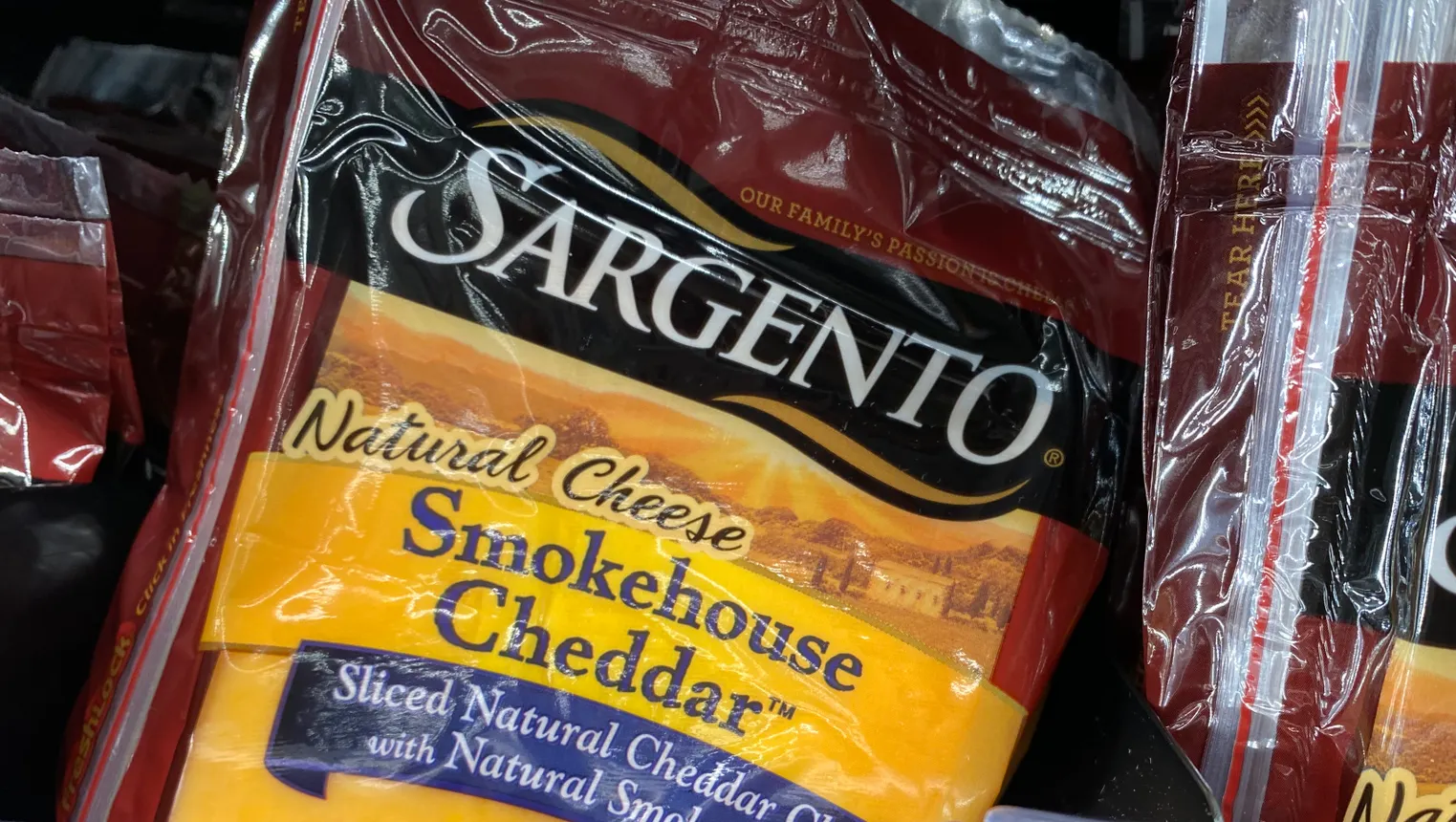 A bag of Sargento sliced cheese at a Washington, D.C. grocery store.