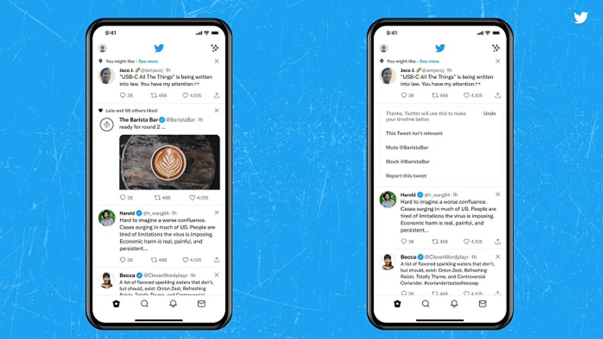 Twitter recommendations