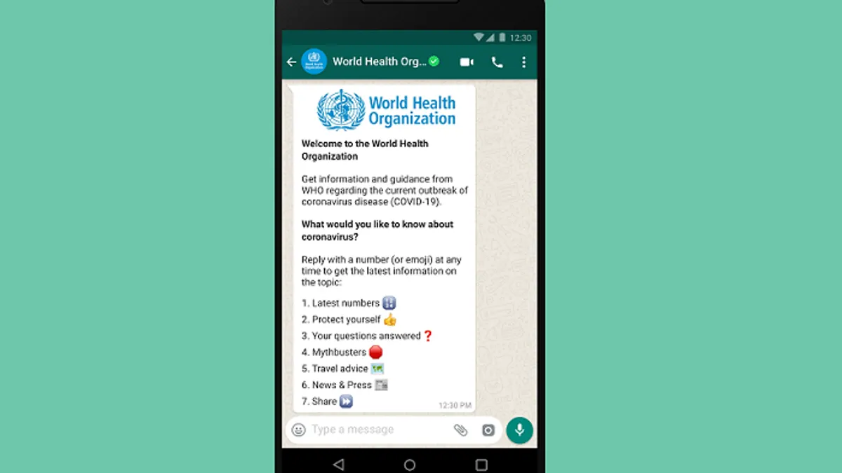 WhatsApp WHO