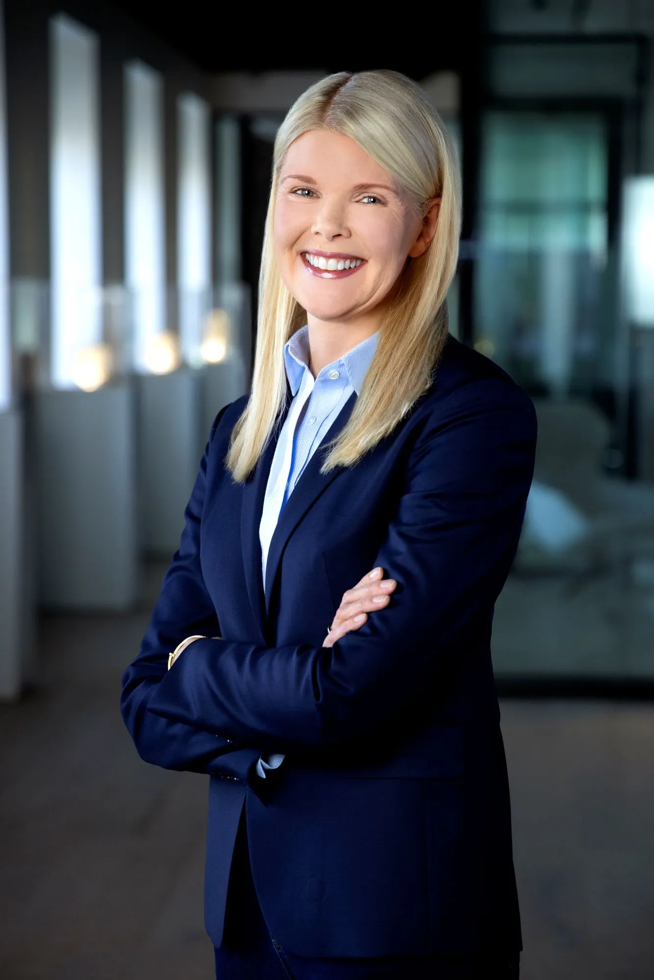 A portrait of Caroline Loew, the head of Solstice Oncology.
