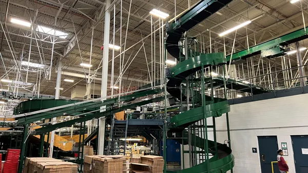 An image of inside a fulfillment center.