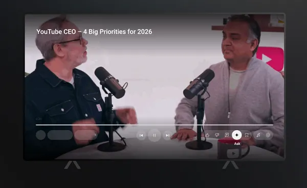 YouTube conversational AI on TV