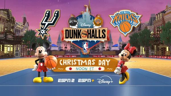 Disney characters for Christmas NBA game on ESPN