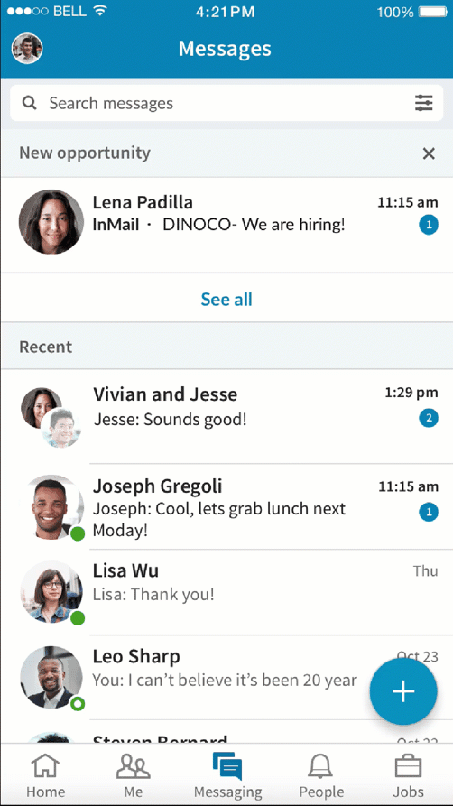 LinkedIn group conversation [GIF]