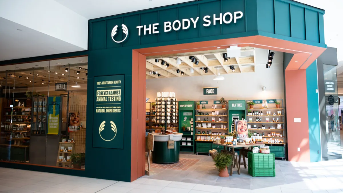 External shot of The Body Shop.