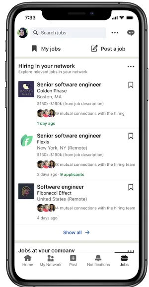 LinkedIn job search update