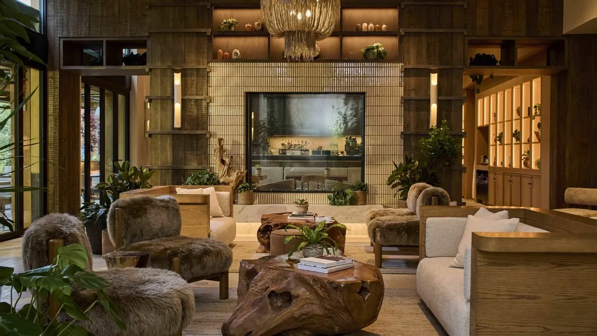 The lobby of 1 Hotel Seattle.