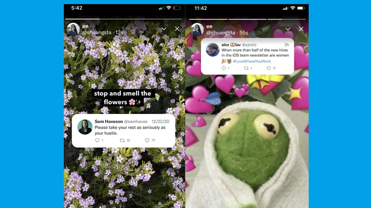 Twitter Fleets background
