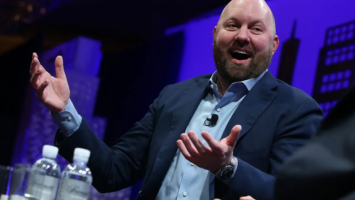 Andreesen Horowitz partner Marc Andreesen speaks during the Fortune Global Forum on November 3, 2015 in San Francisco, California.