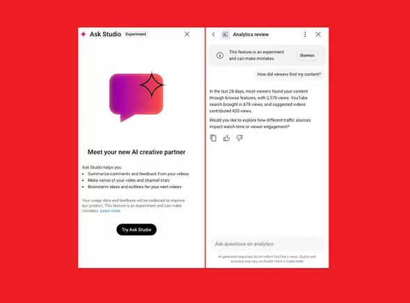 #
                YouTube Checks ‘Ask Studio’ Analytics Evaluate Bot