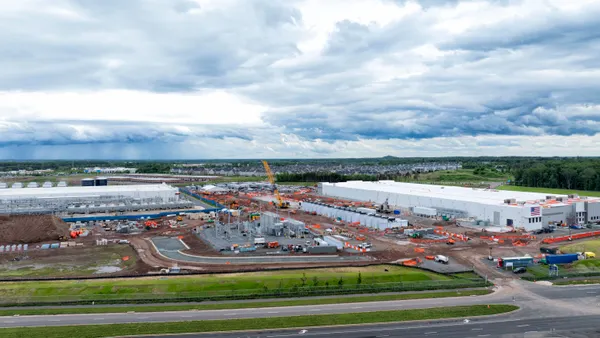 Construction on a massive cloud data center progresses in Sterling, Virginia, on May 24, 2025.