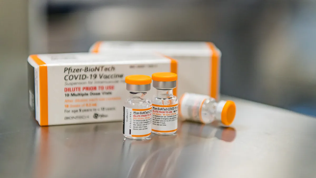 Packaging for a pediatric formulation of Pfizer and BioNTech's COVID-19 vaccine