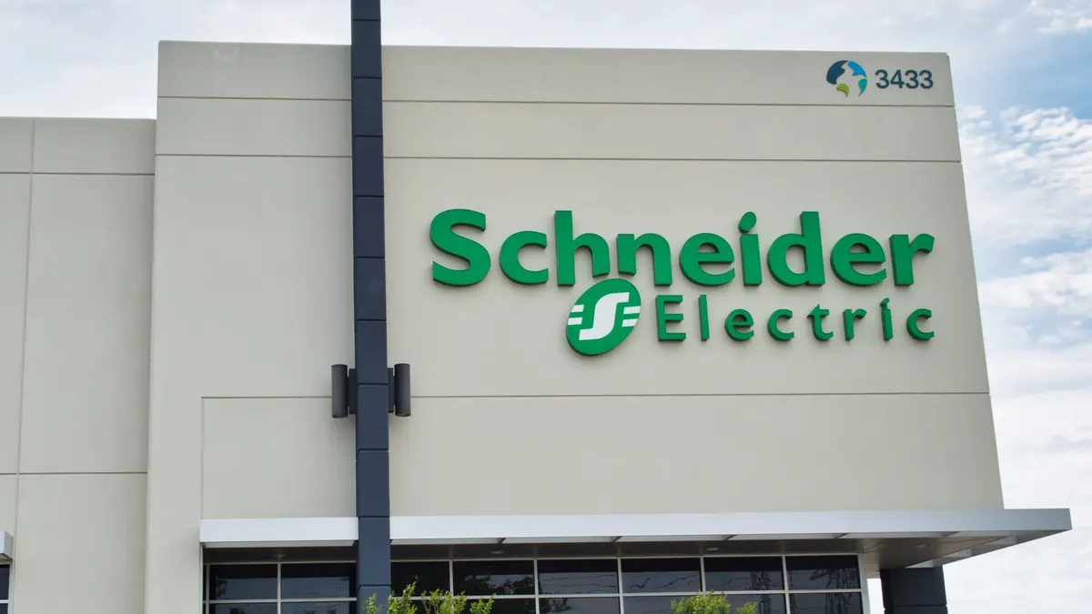 The exterior of a Schneider Electric office building.