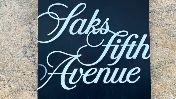 A Saks Fifth Avenue sign in Chicago.