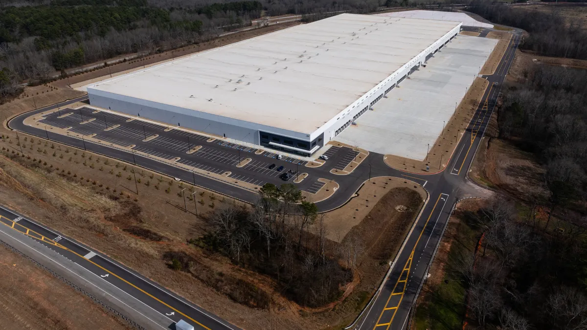 A large, sprawling industrial warehouse