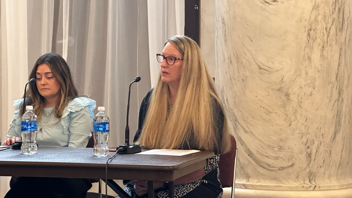 Marisol Tapia Hopper sits next to Constance Green during a National Skills Coalition panel