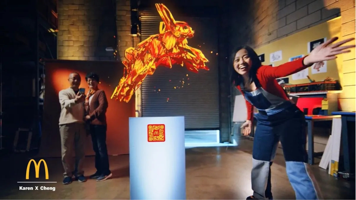 Creator Karen X Cheng shows off 3D art in a McDonald's ad