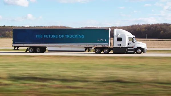 PlusAI truck on road