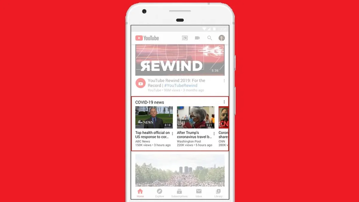 YouTube COVID-19 Panel