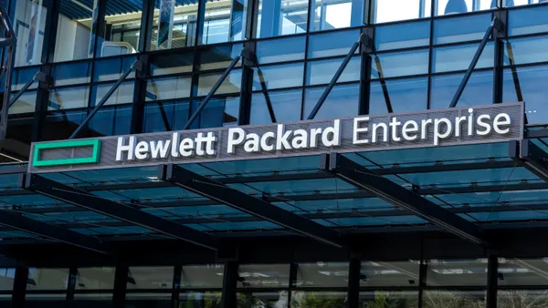 Hewlett Packard Enterprise office building in Houston on March 22, 2022.