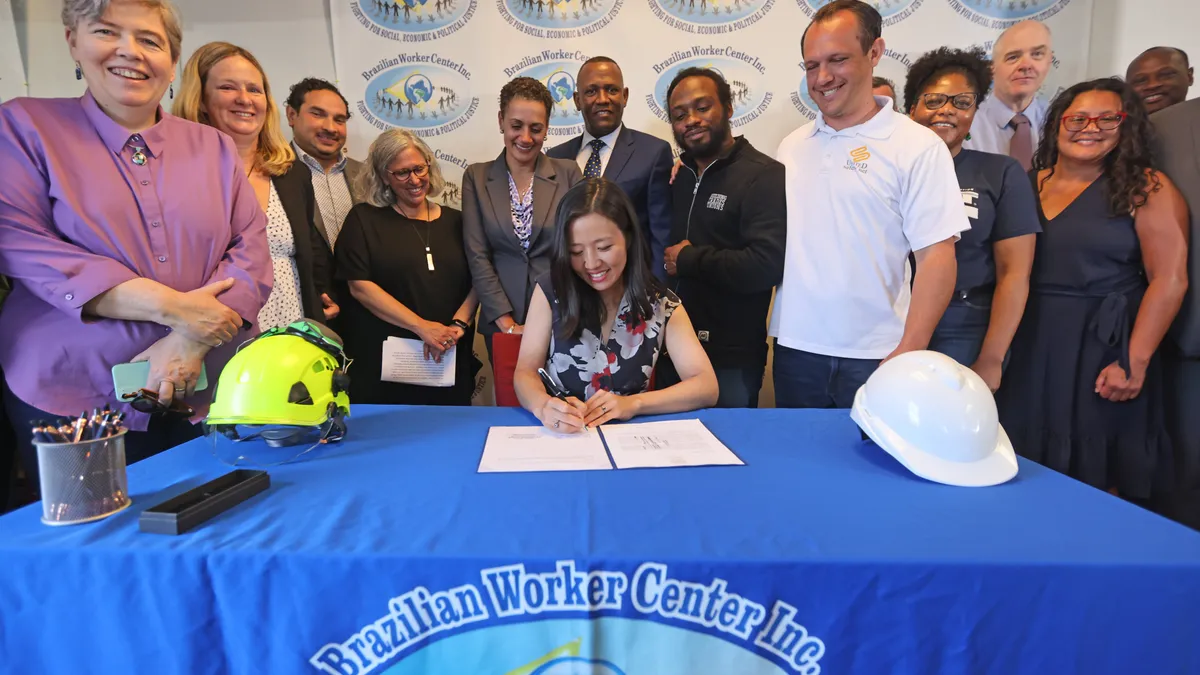 Boston Mayor Michelle Wu signs construction safety ordinance