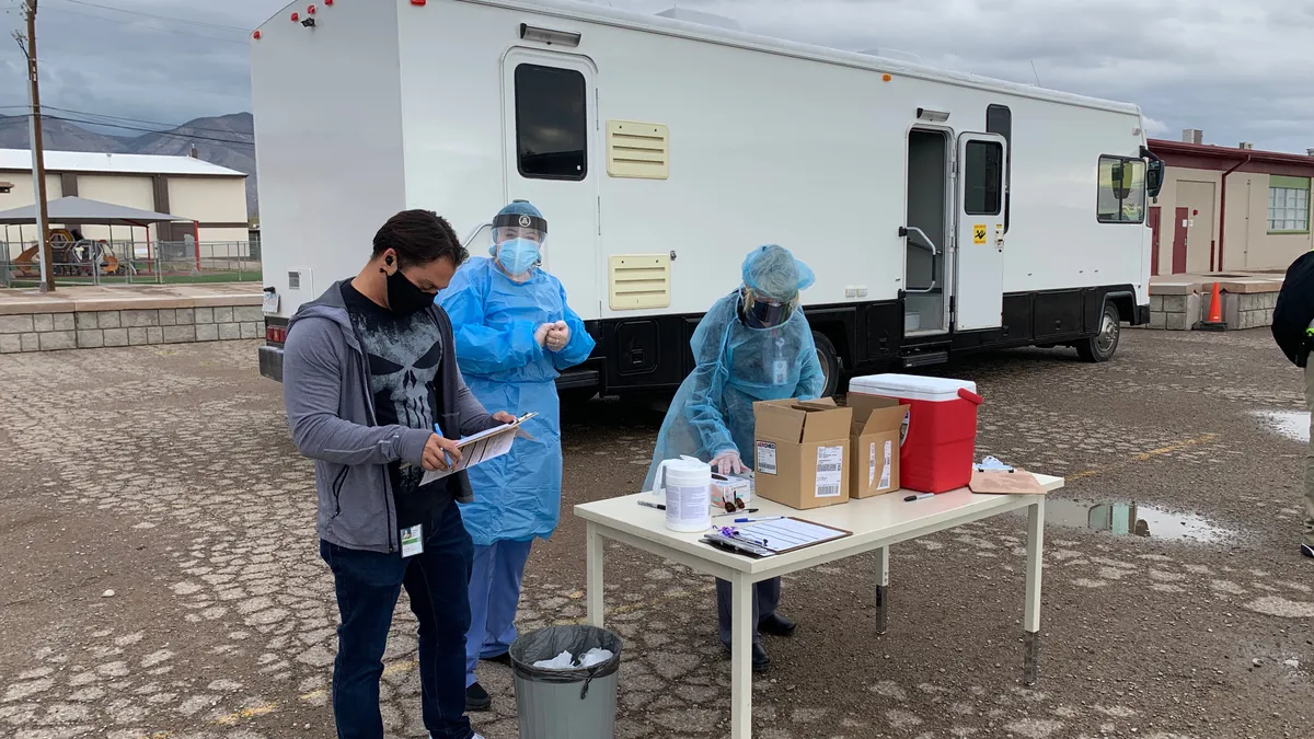 Alamogordo Public Schools'  health service workers use "Flo," a refurbished Winnebago, to respond to COVID and to provide preventive health services to students.