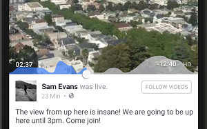 Facebook Live engagement graph
