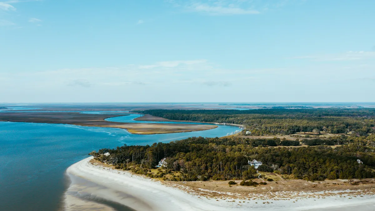 The coast of an island off South Carolina.