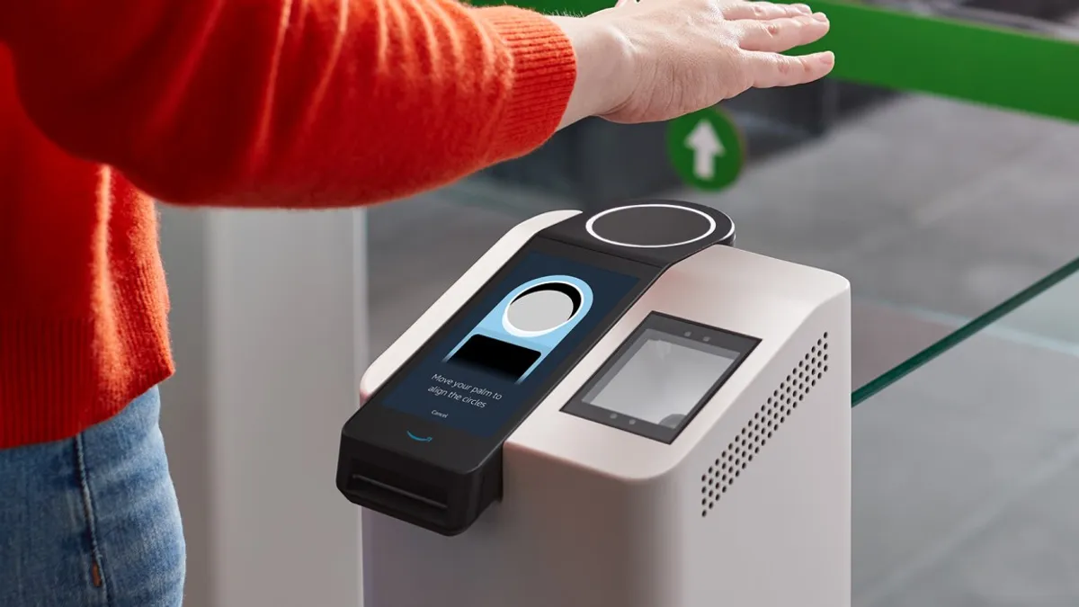 Amazon's biometric Amazon One payment technology