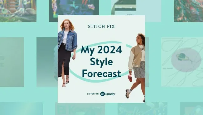 A Stitch Fix x Spotify brand image of a curated playlist