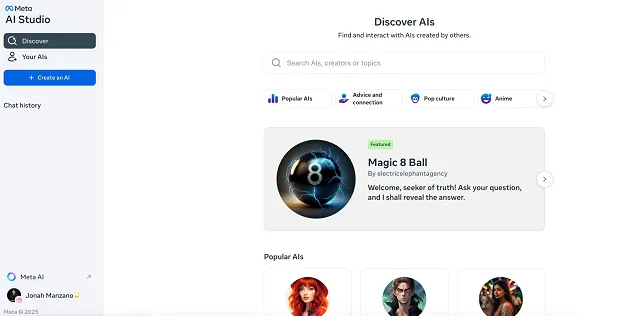 Meta AI Studio on Messenger