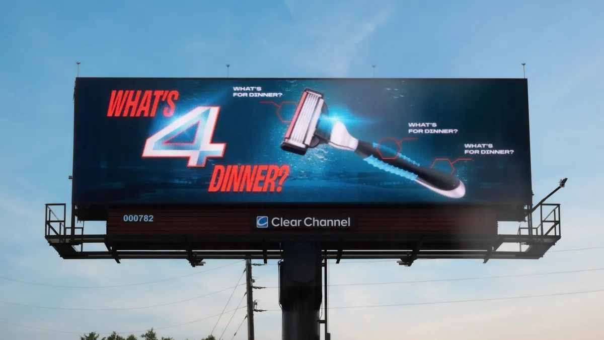 Stouffer’s out-of-home ad featuring a razor