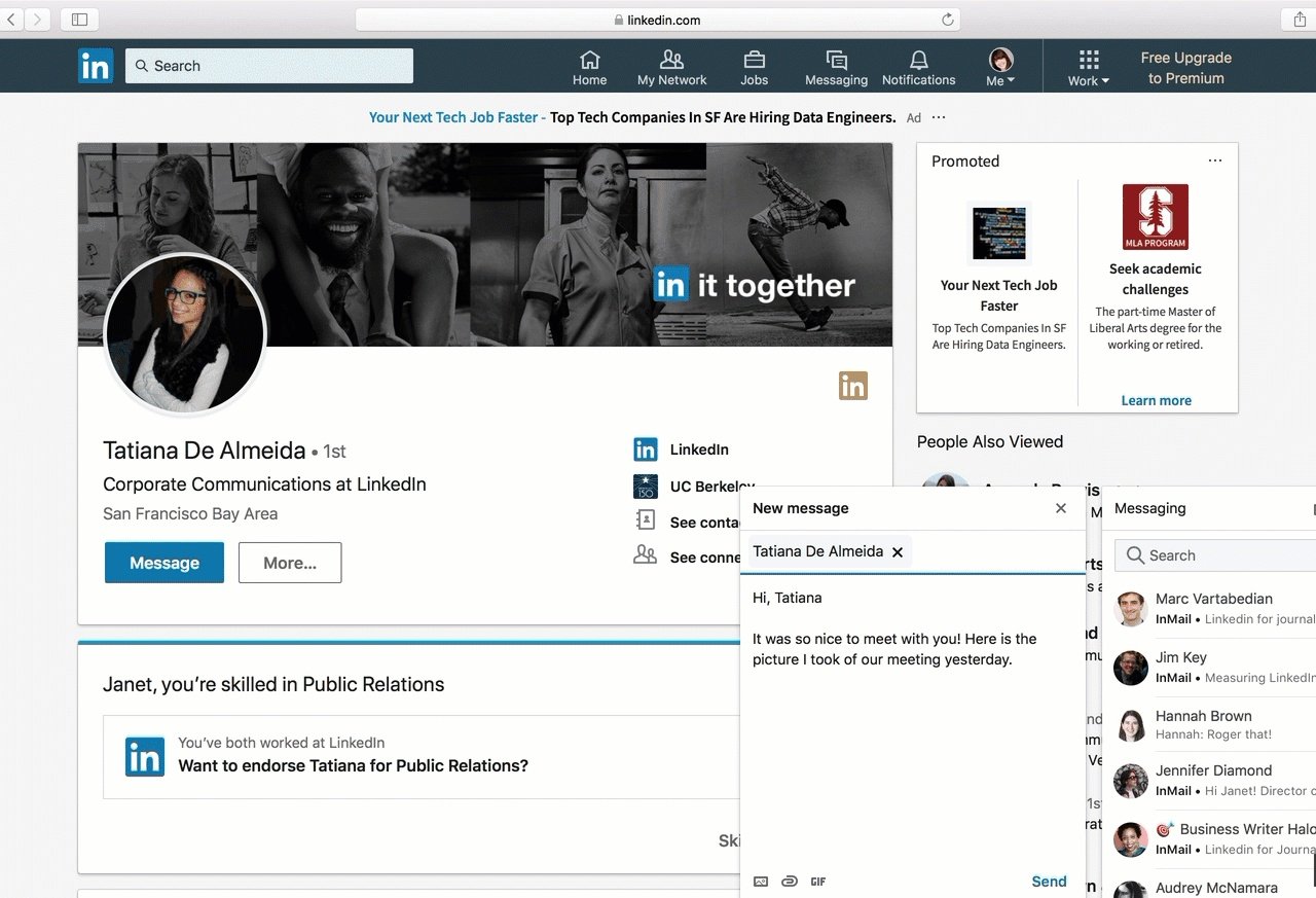 LinkedIn's new image posting flow on desktop