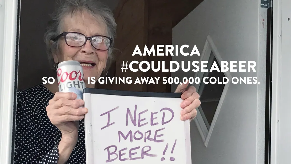 Coors Light is giving away free beer on social media