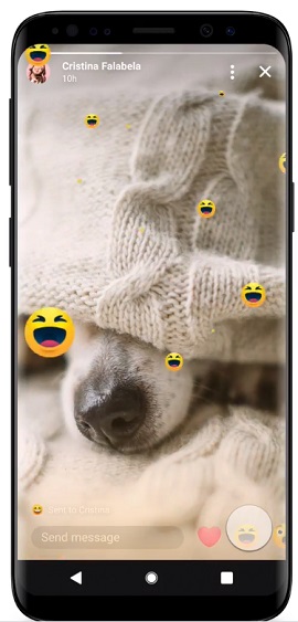 Messenger Stories reactions